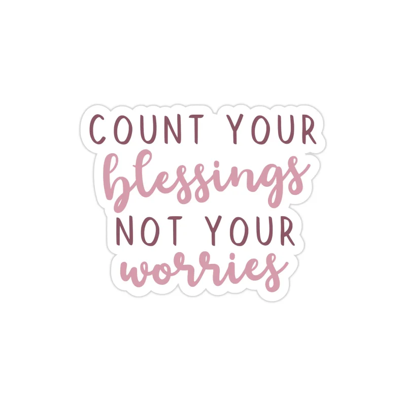 Count Your Blessings Full Color Vinyl Decal - Custom Size