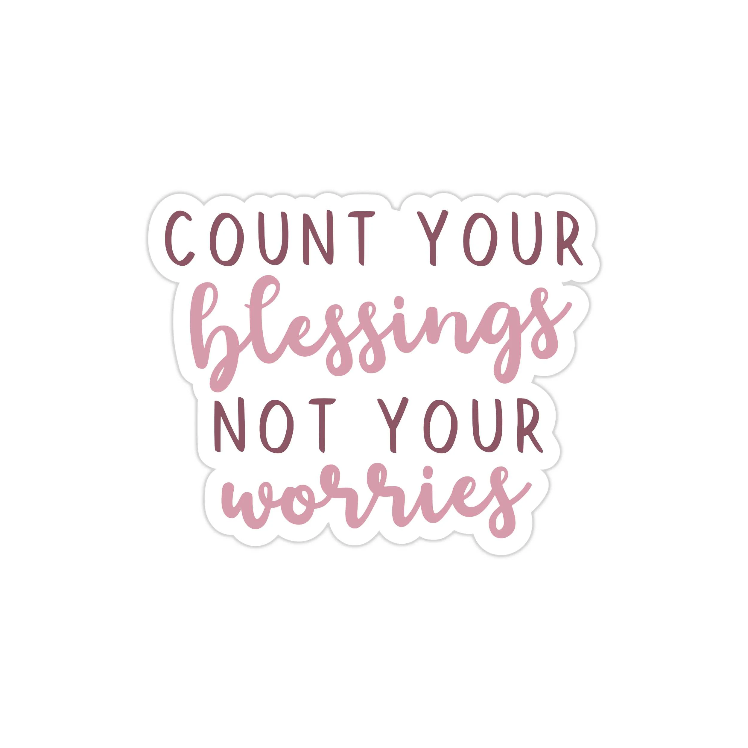 Count Your Blessings Full Color Vinyl Decal - Custom Size