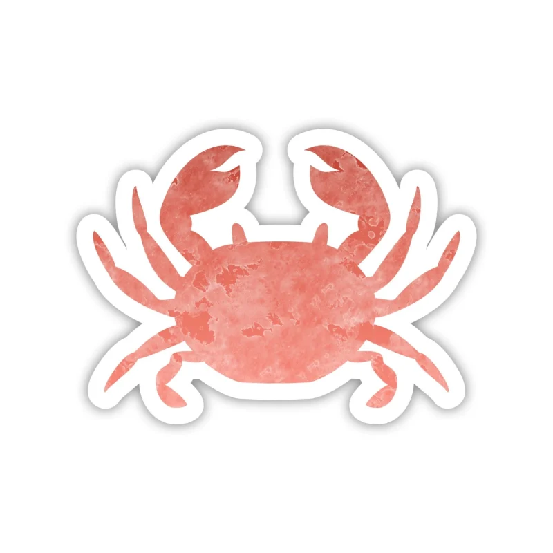 Crab Full Color Vinyl Sticker - Custom Size