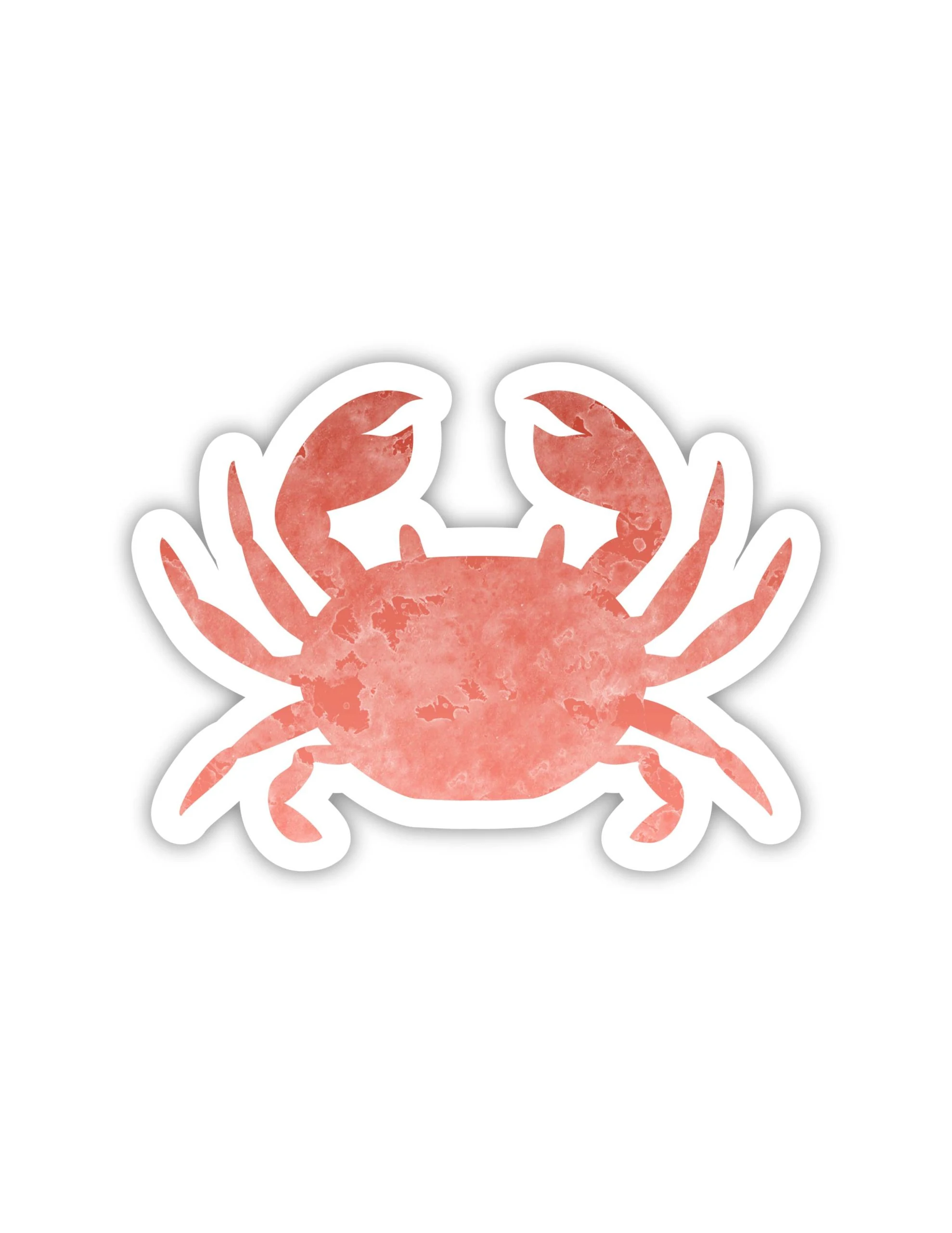 Crab Full Color Vinyl Sticker - Custom Size