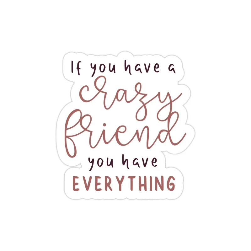 Crazy Friend Full Color Vinyl Decal - Custom Size
