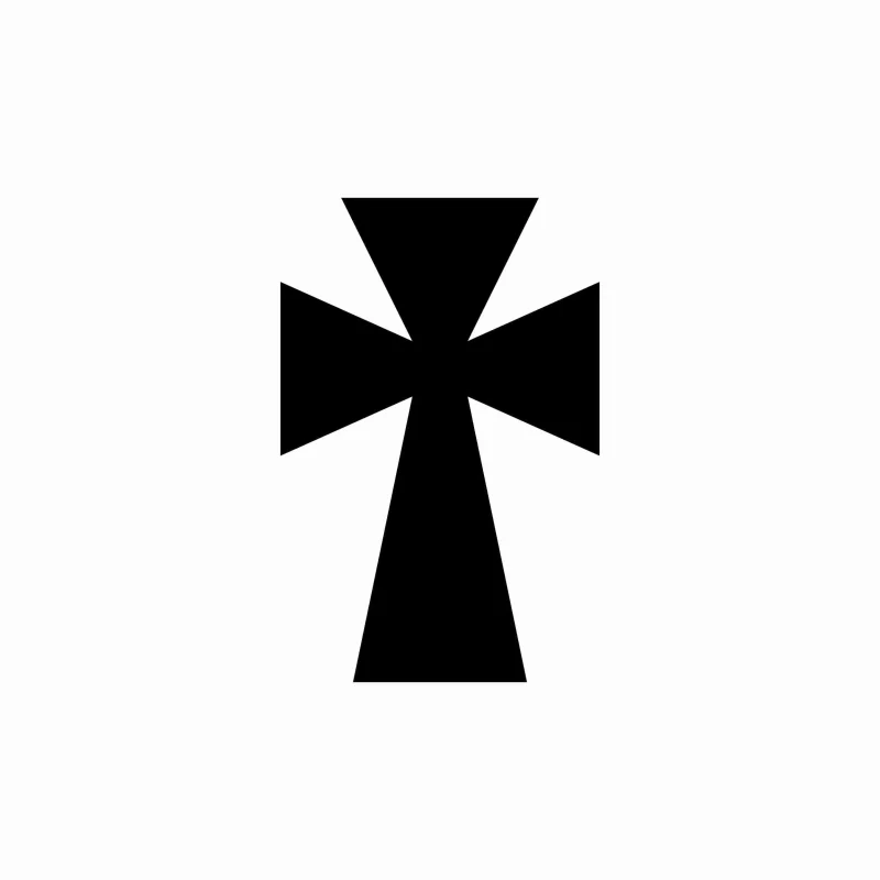 Cross - Vinyl Decal - Custom Size