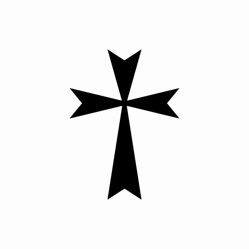 Cross - Vinyl Decal - Custom Size