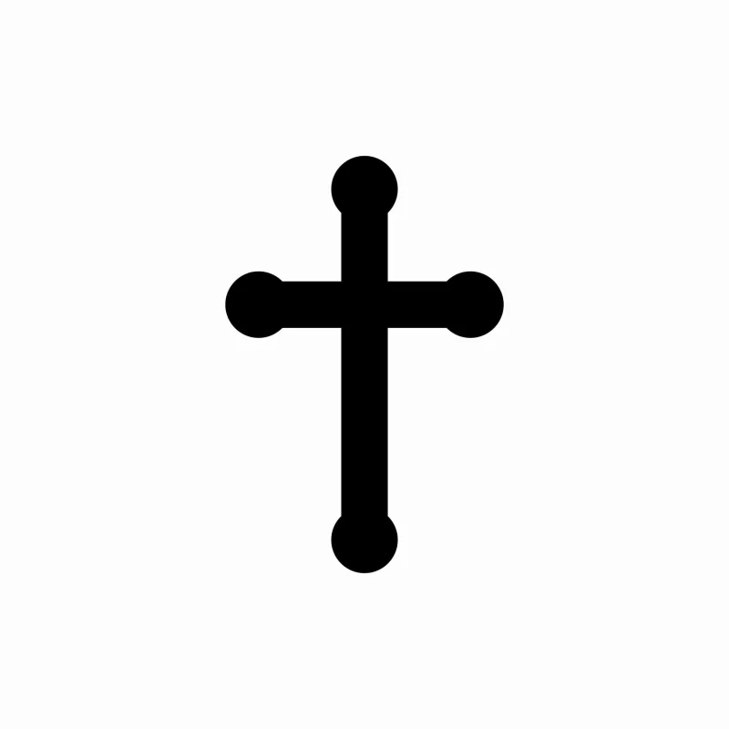 Cross - Vinyl Decal - Custom Size
