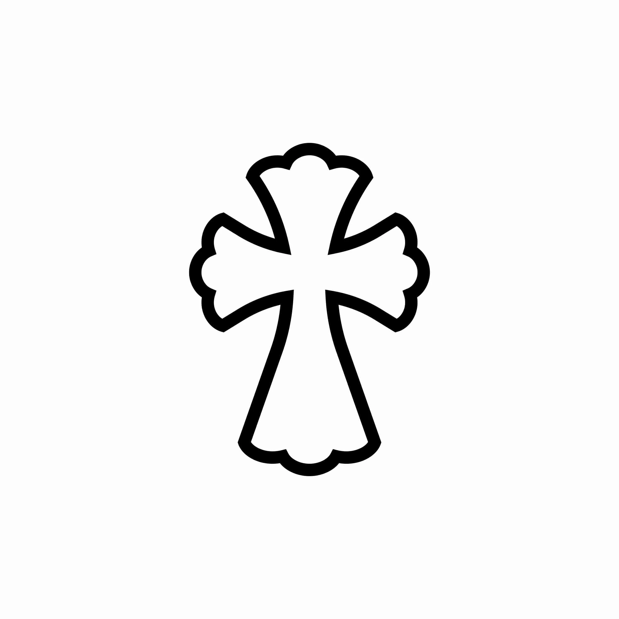 Cross - Vinyl Decal - Custom Size
