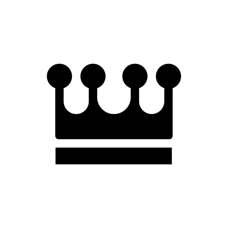 Crown Vinyl Decal - Custom Size