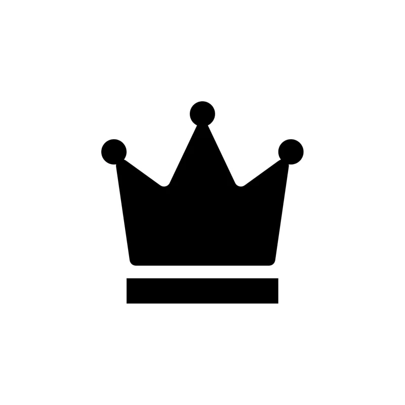 Crown Vinyl Decal - Custom Size