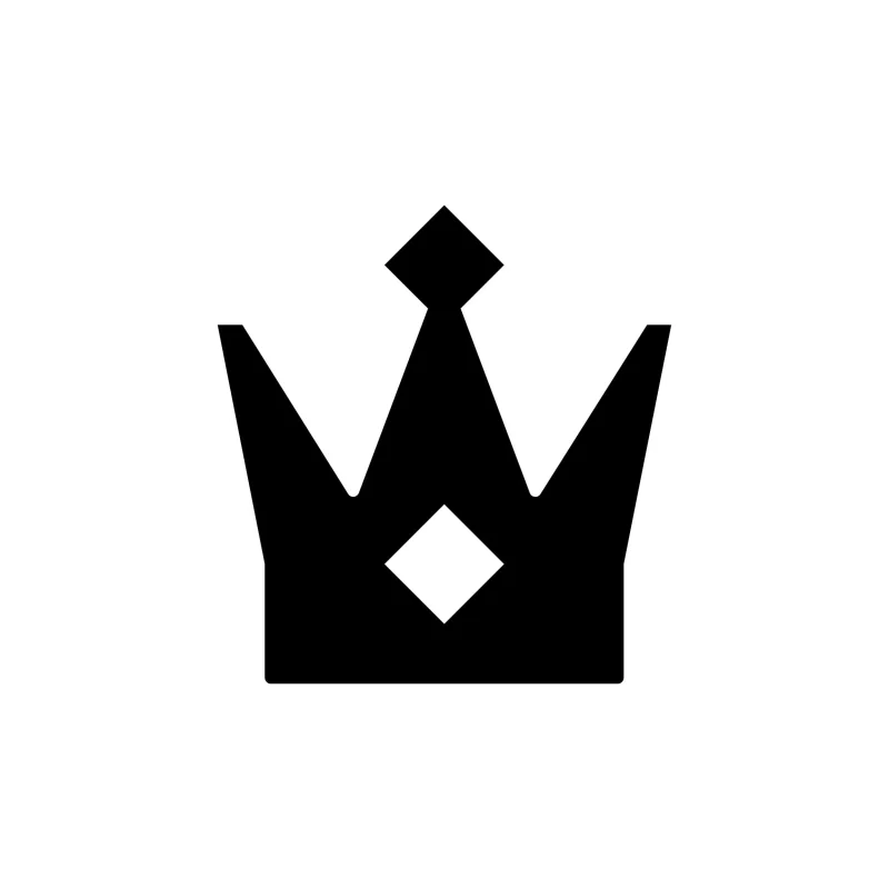 Crown Vinyl Decal - Custom Size