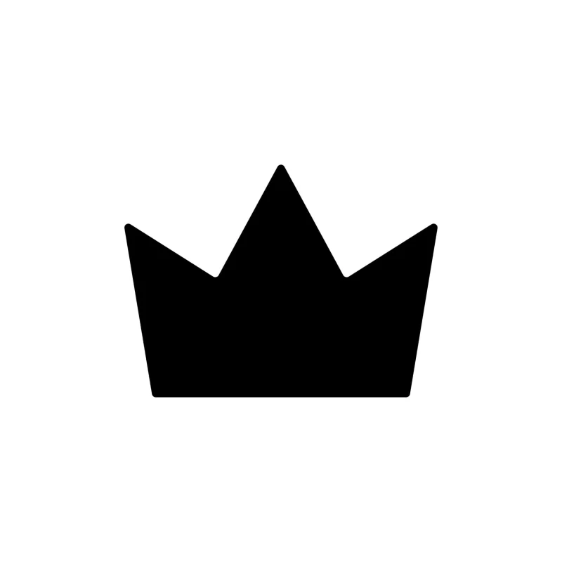 Crown Vinyl Decal - Custom Size