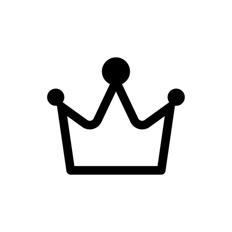 Crown Vinyl Decal - Custom Size