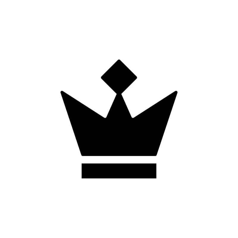 Crown Vinyl Decal - Custom Size