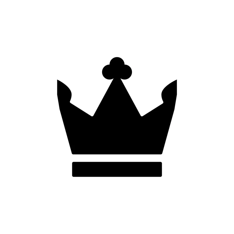Crown Vinyl Decal - Custom Size