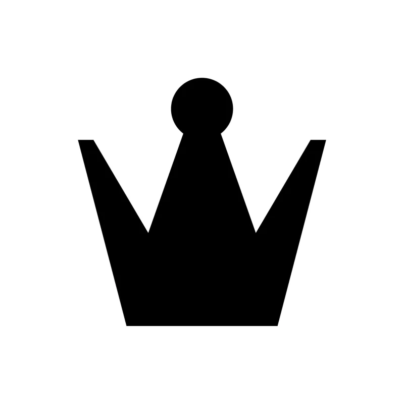 Crown Vinyl Decal - Custom Size