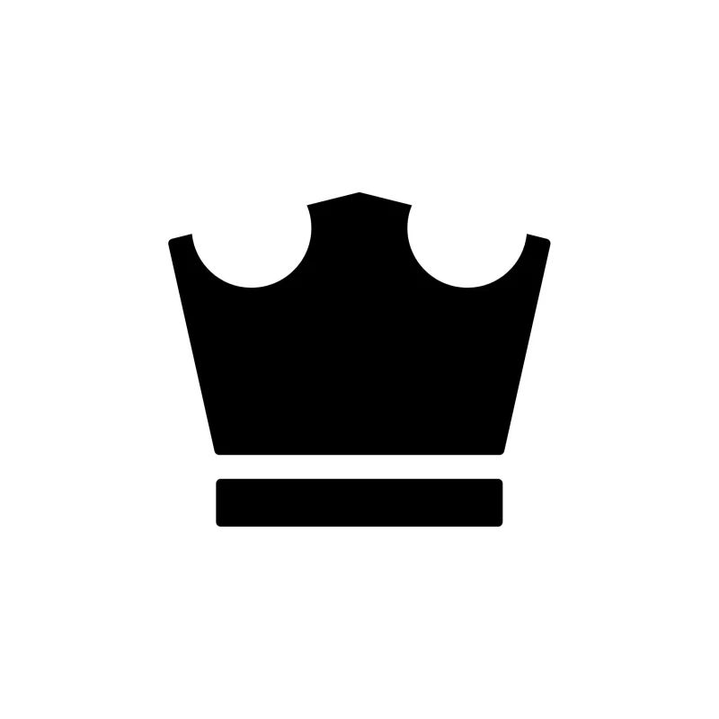 Crown Vinyl Decal - Custom Size
