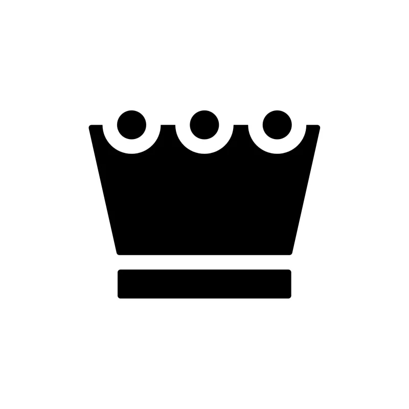 Crown Vinyl Decal - Custom Size