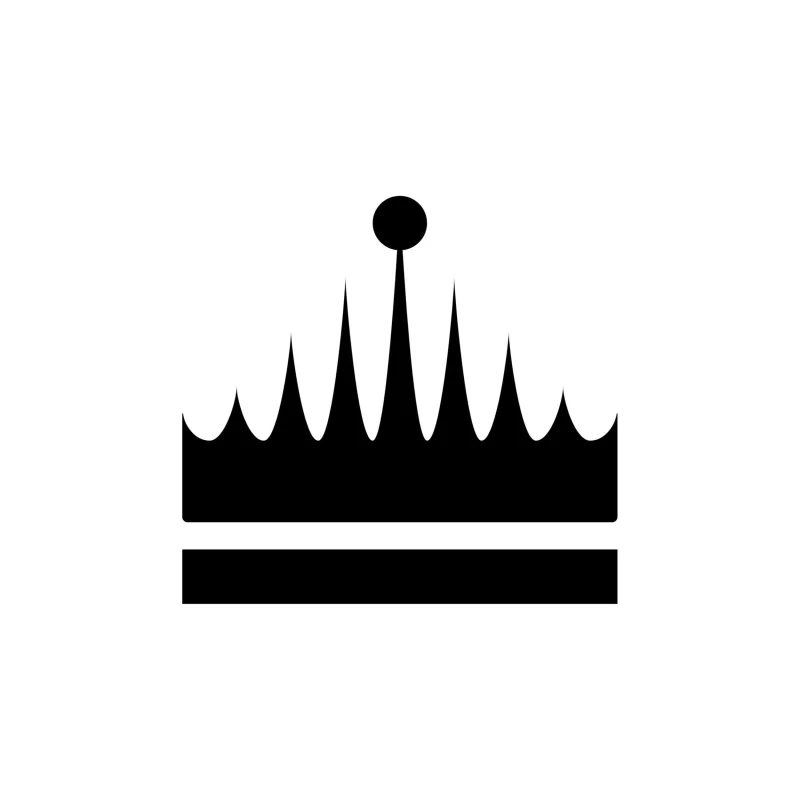 Crown Vinyl Decal - Custom Size