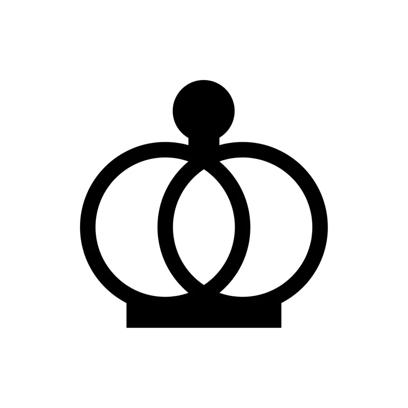 Crown Vinyl Decal - Custom Size