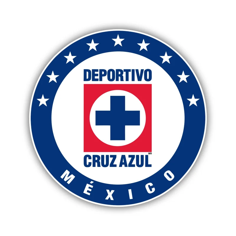Cruz Azul - Blue Circle With Stars - Iron On DTF Transfer - Custom Size