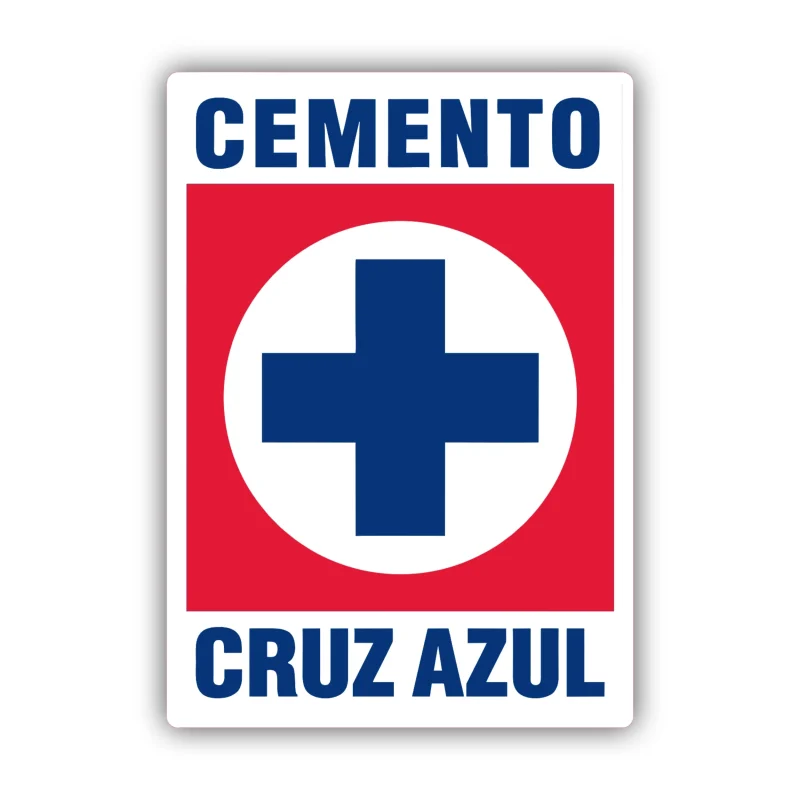 Cruz Azul - Square With Cemento And Cross - Iron On DTF Transfer - Custom Size