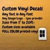 Custom Full Color Vinyl Decals - Make Your Own Personalized Decal - Custom Size