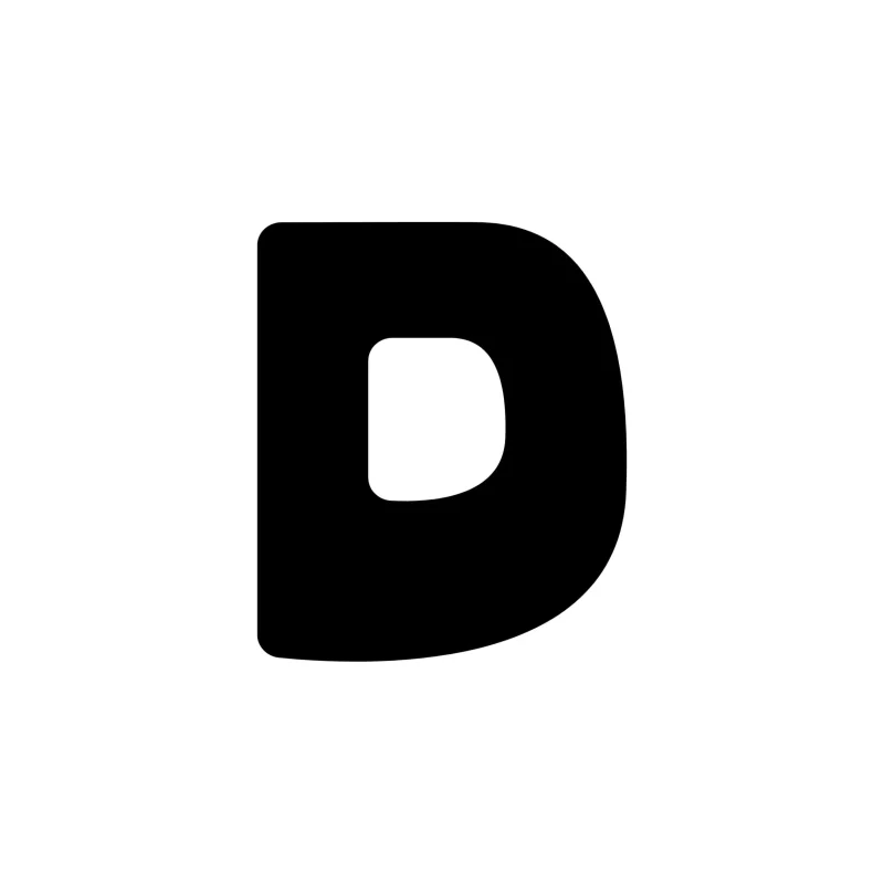 D - Alphabet - Vinyl Decal - Custom Size