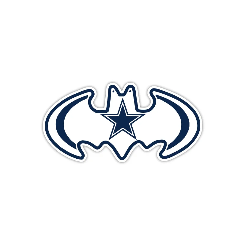 Dallas Cowboys - Bat - Full Color Vinyl Sticker - Custom Size