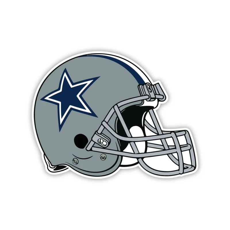 Dallas Cowboys- Helmet - Full Color Vinyl Sticker - Custom Size