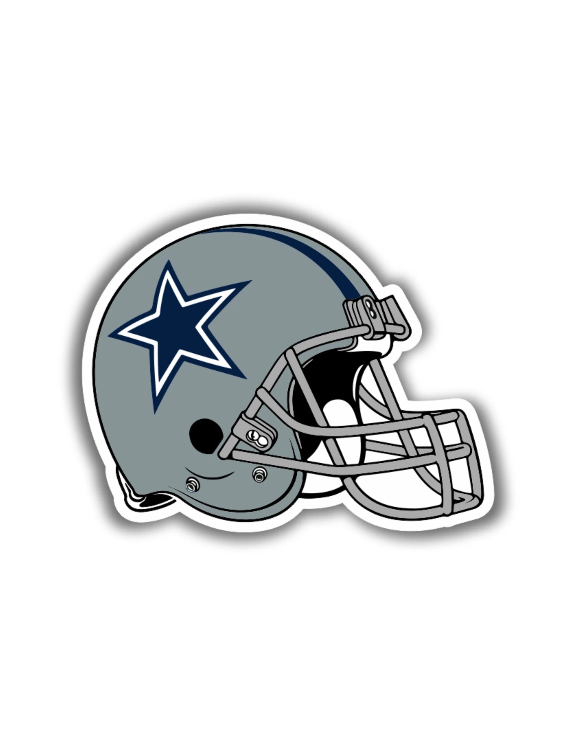 Dallas Cowboys - Helmet - Iron On DTF Transfer - Custom Size
