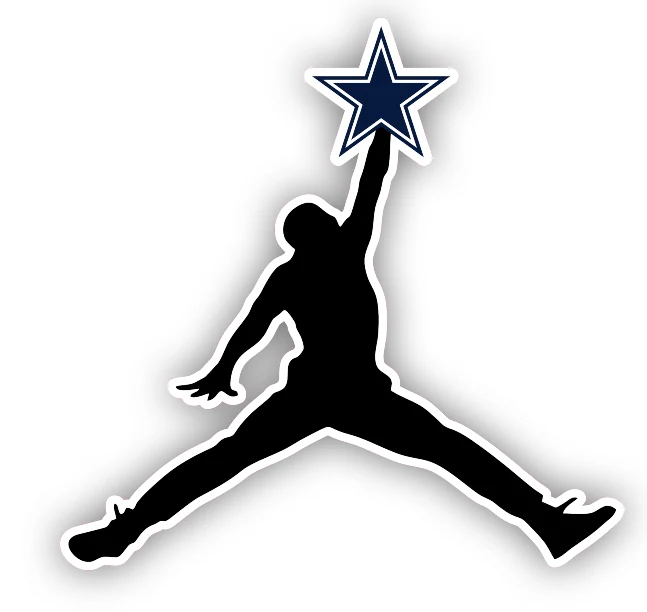Dallas Cowboys- Jumpman - Full Color Vinyl Sticker - Custom Size