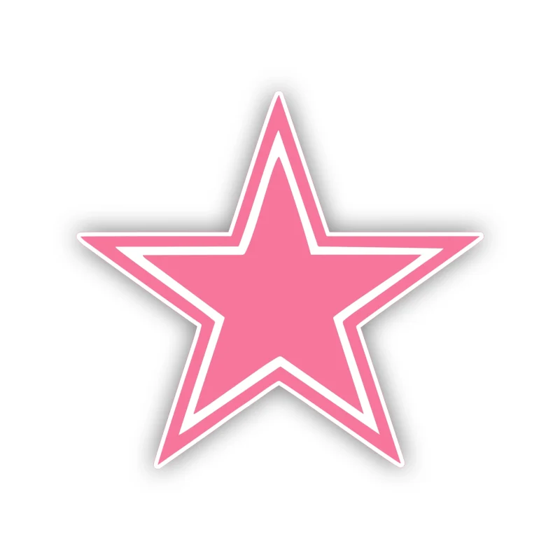 Dallas Cowboys - Pink Star - Temporary Tattoo
