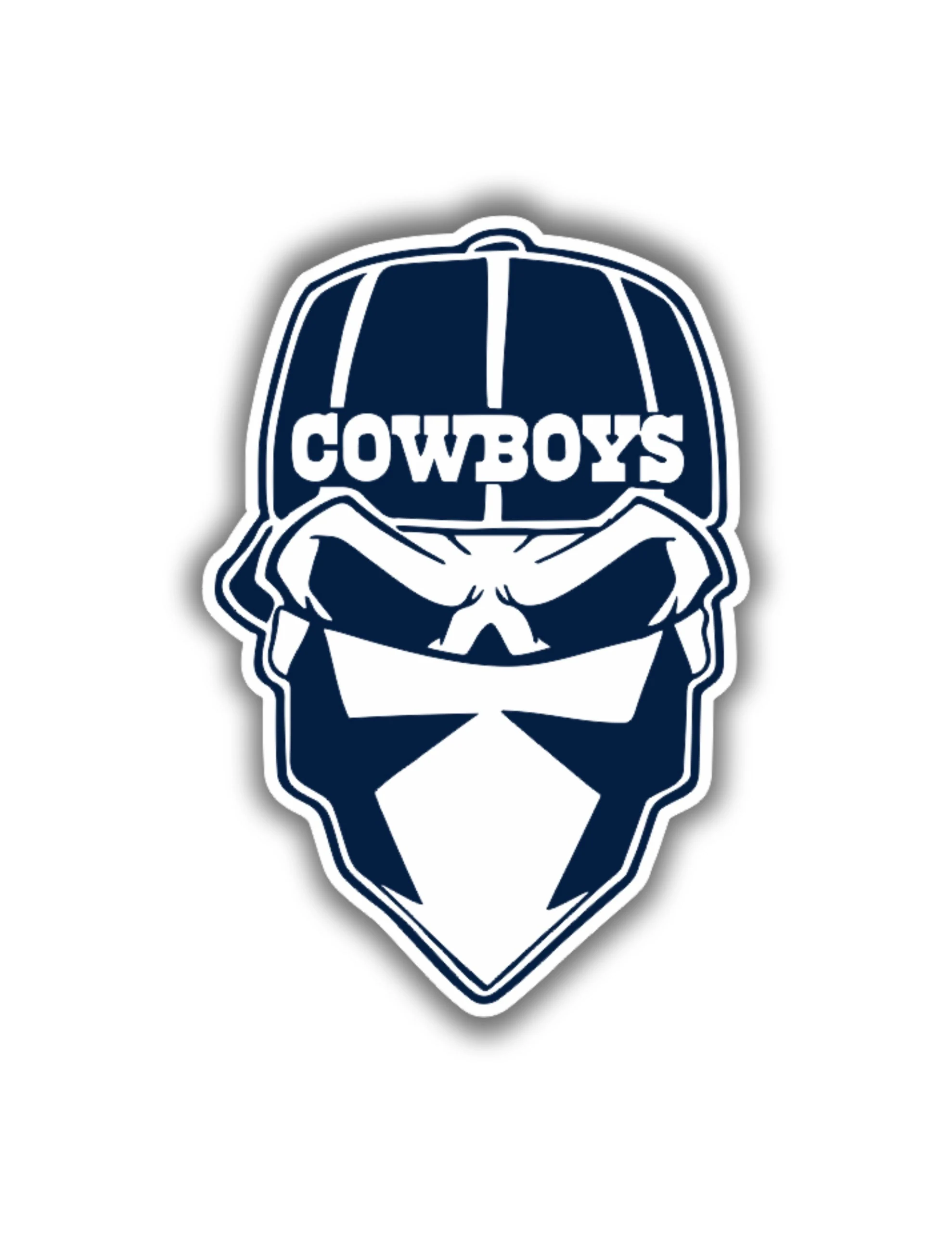 Dallas Cowboys - Skull - Iron On DTF Transfer - Custom Size