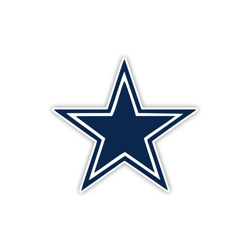 Dallas Cowboys - Star - Full Color Vinyl Sticker - Custom Size