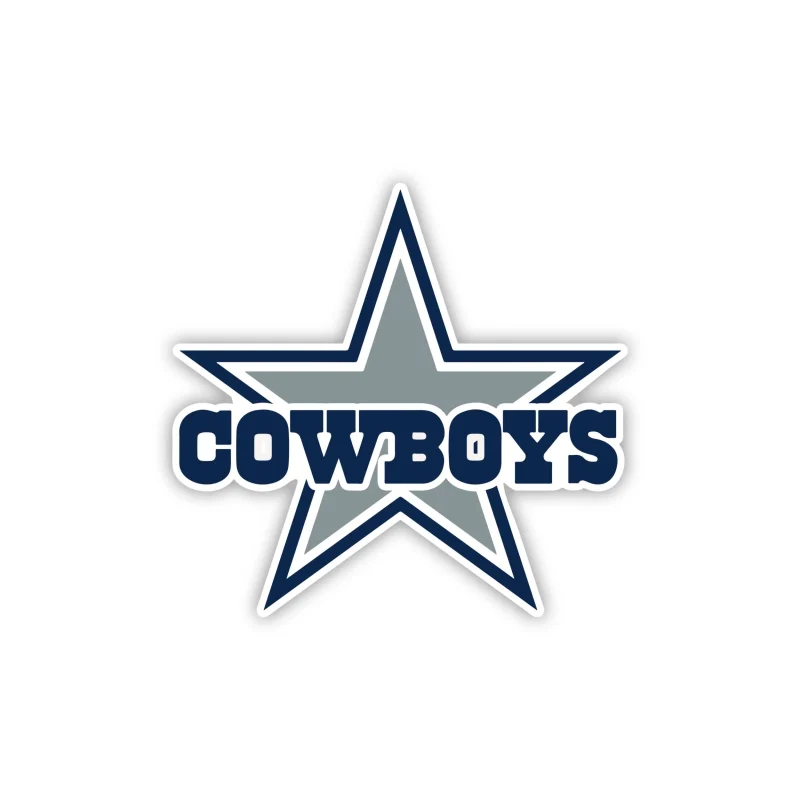 Dallas Cowboys - Star - Full Color Vinyl Sticker - Custom Size