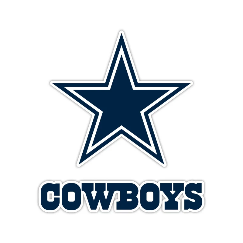 Dallas Cowboys - Star - Full Color Vinyl Sticker - Custom Size