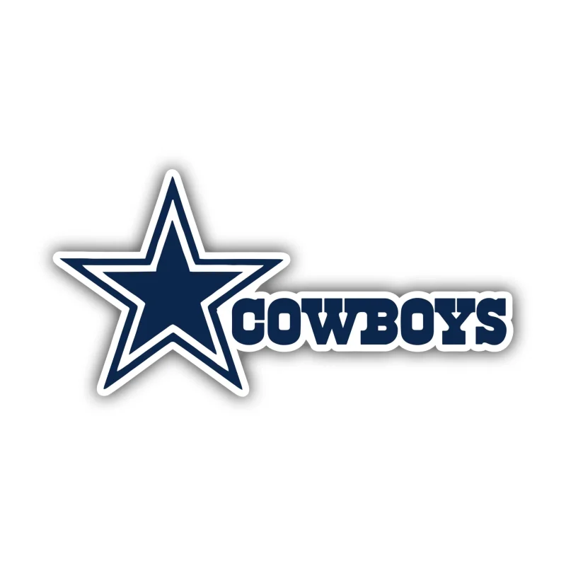 Dallas Cowboys - Star - Full Color Vinyl Sticker - Custom Size