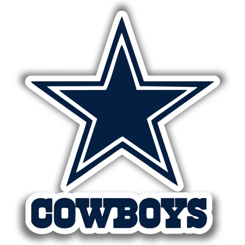 Dallas Cowboys - Star With Name Below - Temporary Tattoo