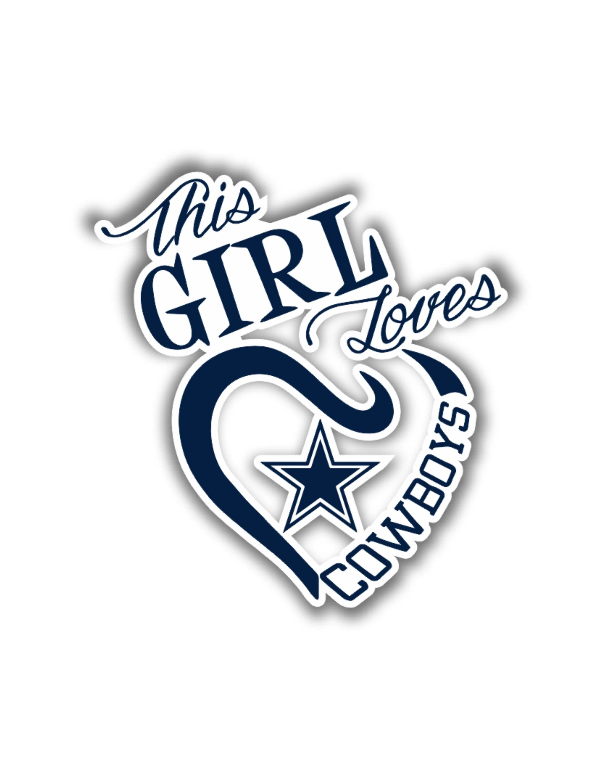 Dallas Cowboys - This Girl - Iron On DTF Transfer - Custom Size