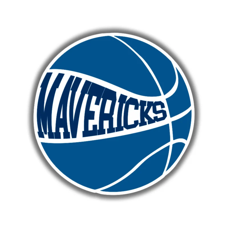 Dallas Mavericks - Basketball With Mavericks - Iron On DTF Transfer - Custom Size