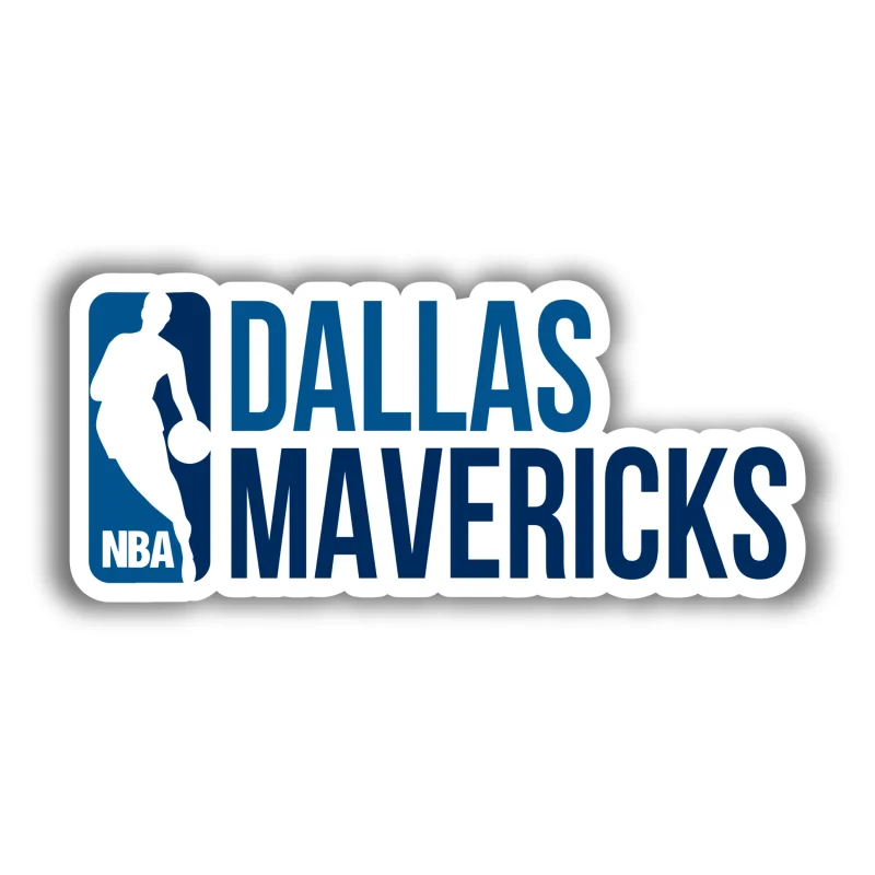 Dallas Mavericks - NBA Logo With Name - Temporary Tattoo