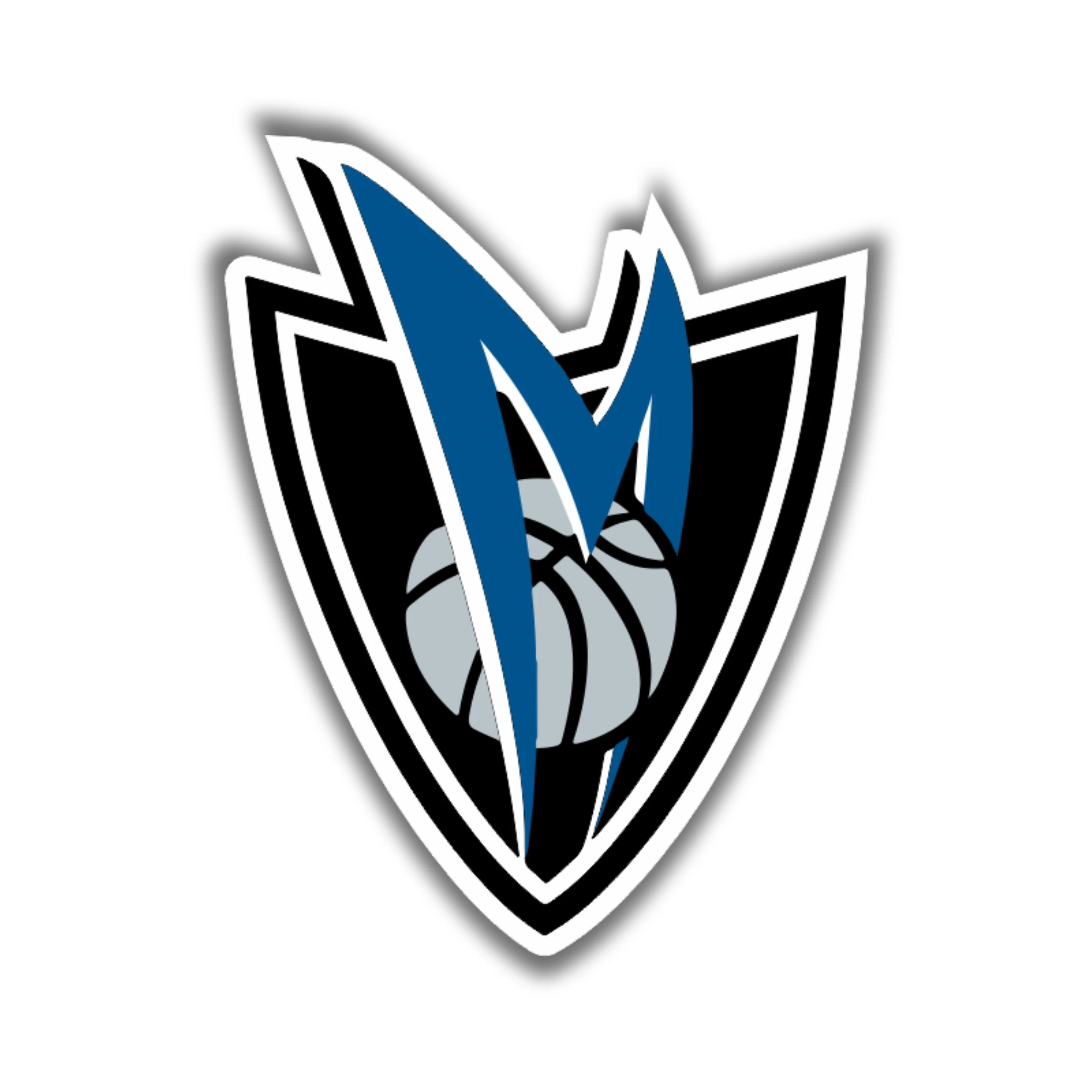 Dallas Mavericks - Shield With M - Iron On DTF Transfer - Custom Size