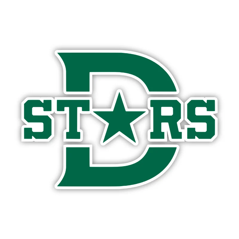 Dallas Stars - D With Stars In Center - Iron On DTF Transfer - Custom Size