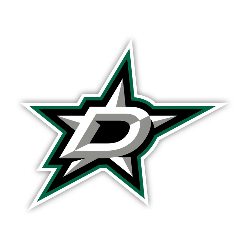 Dallas Stars - Star With D In Center - Iron On DTF Transfer - Custom Size