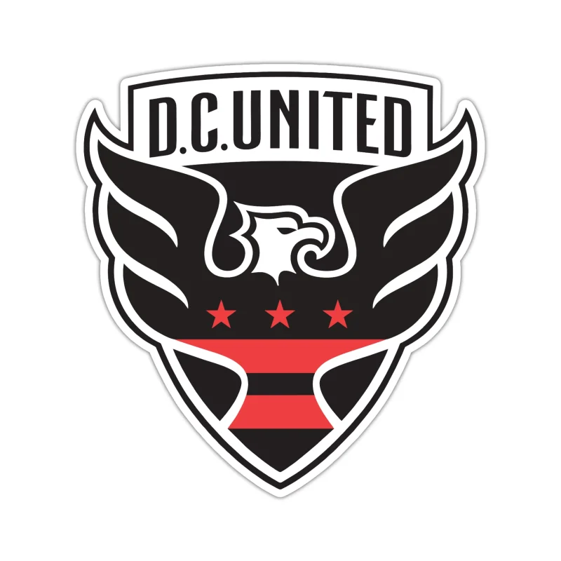 DC United - Eagle With Name And Red Stars - Iron On DTF Transfer - Custom Size