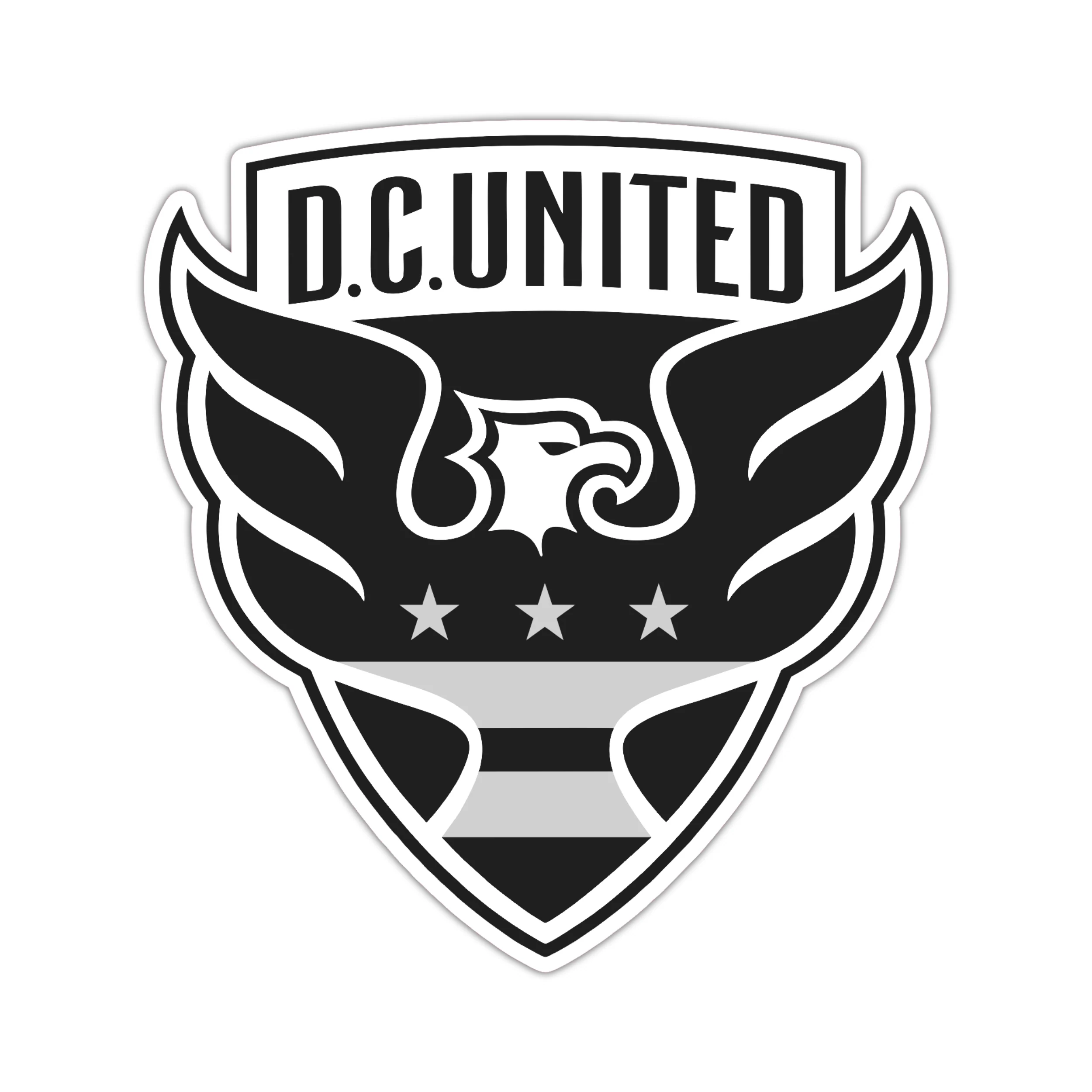 DC United - Eagle With Name - Full Color Vinyl Sticker - Custom Size