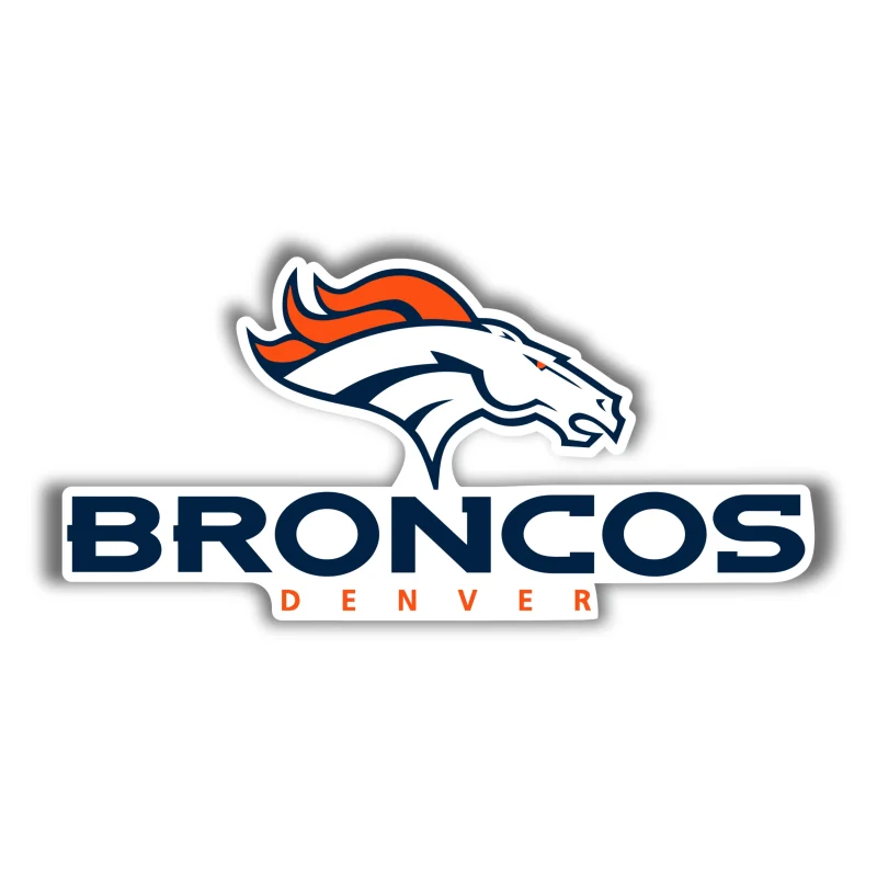 Denver Broncos - Bronco with Lettering - Iron On DTF Transfer - Custom Size