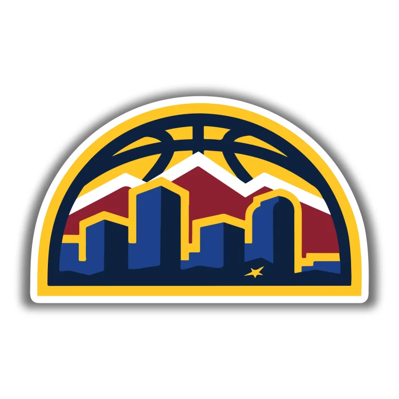 Denver Nuggets - Basketball With Skyline - Temporary Tattoo