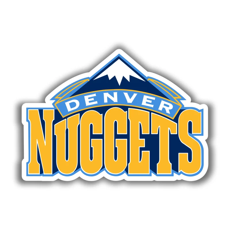 Denver Nuggets - Mountain With Yellow Name - Temporary Tattoo