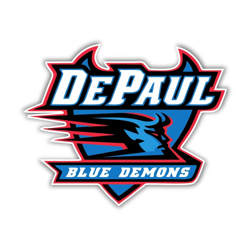 DePaul Blue Demons Full Color Vinyl Decal - Custom Size