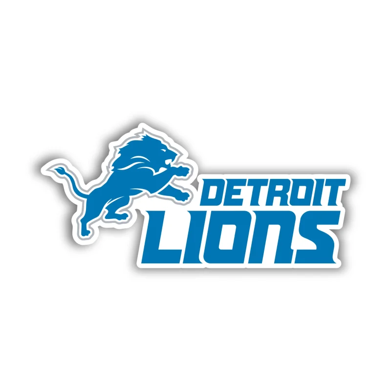 Detroit Lions - Lion With Name - Temporary Tattoo