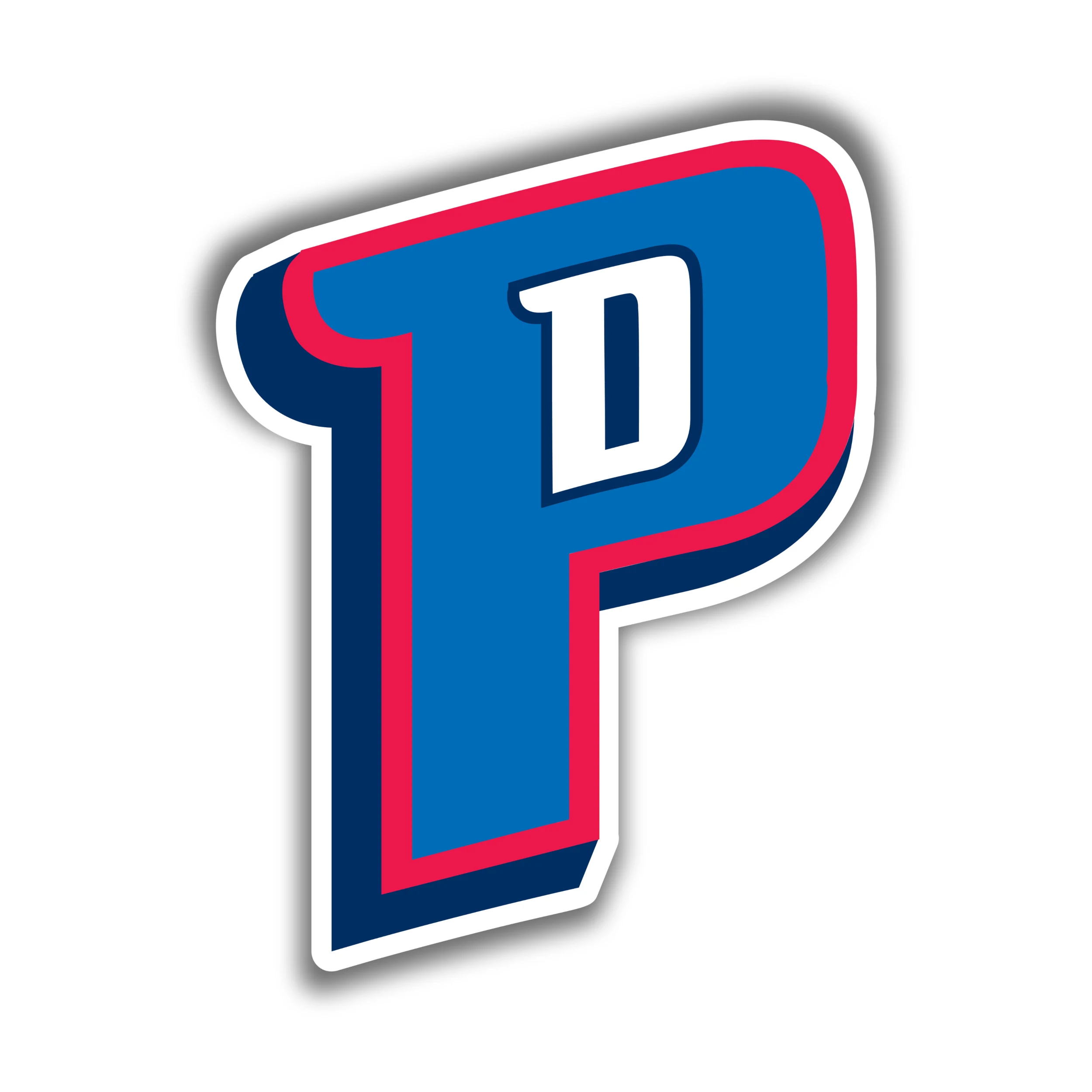 Detroit Pistons - Blue P - Iron On DTF Transfer - Custom Size